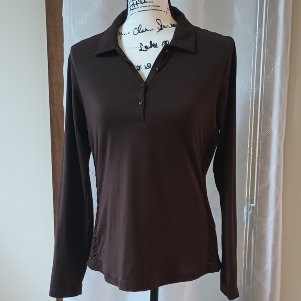 M&M'S Chocolate Brown Women's Button Down Shirt